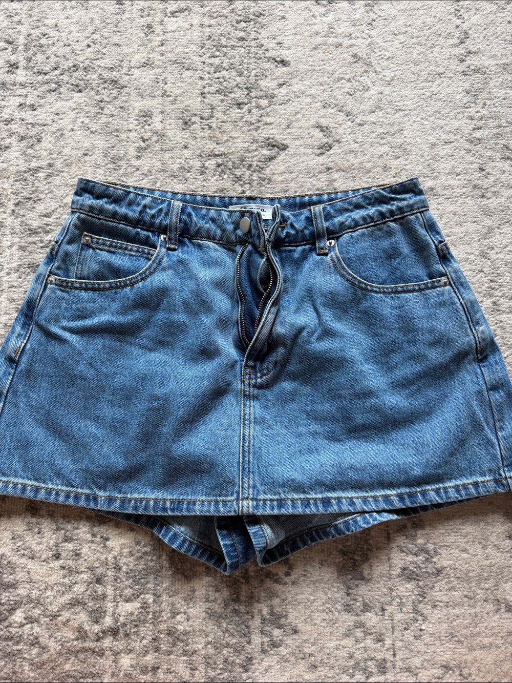 Showpo Blue Denim Skort Shorts